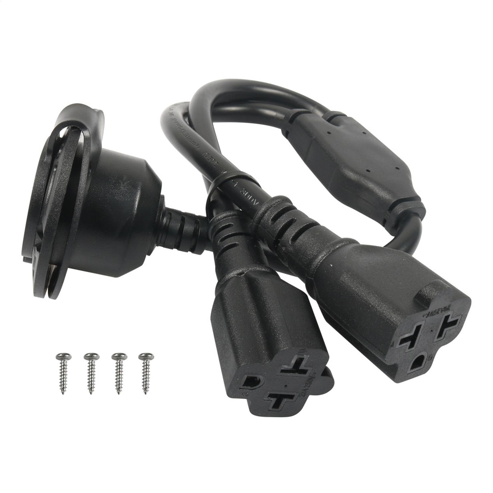 Outdoor Power Inlet Box - Shore Power Inlet 20A Waterproof AC