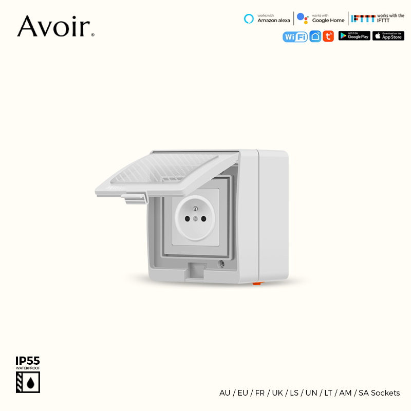Outdoor Power Inlet Box - Avoir Tuya Smart Waterproof Wifi Socket