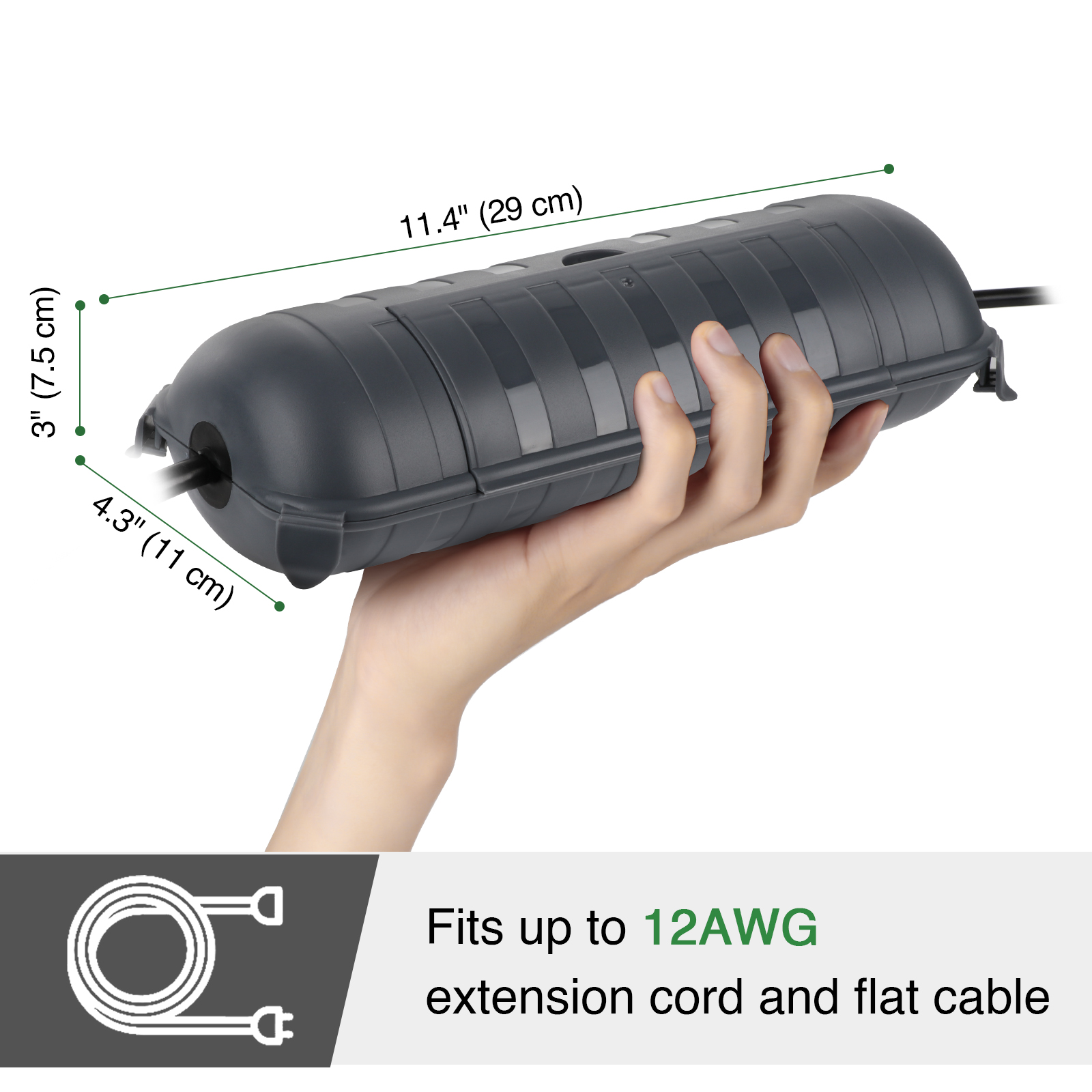 Large Weatherproof Outdoor Ele - Outdoor Power Extension Cord recension och pris