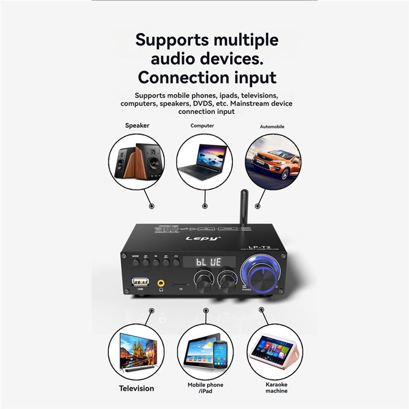 Lepy LP-T2 Hifi Audio Amplifie - Outdoor Power Plug In recension och pris
