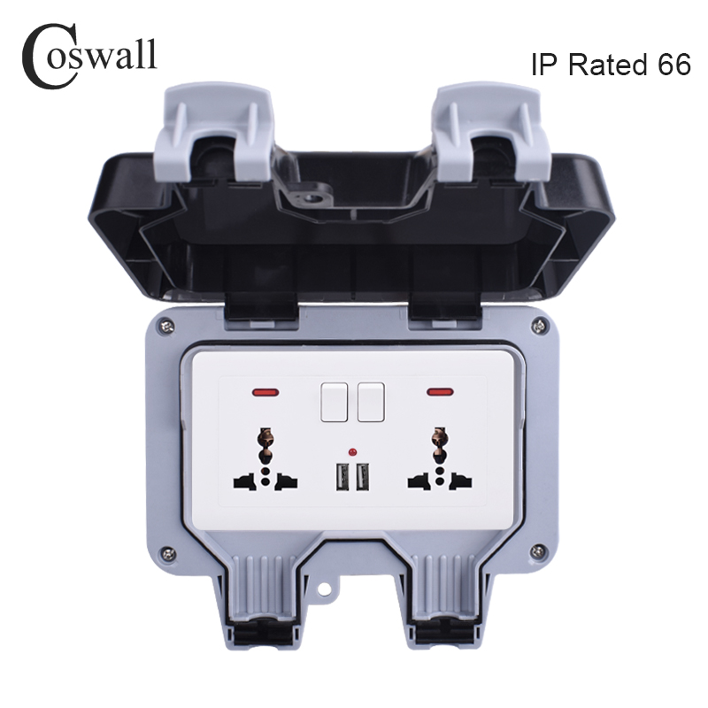 Coswall IP66 Weatherproof Wate - Outdoor Usb Power Outlet recension och pris