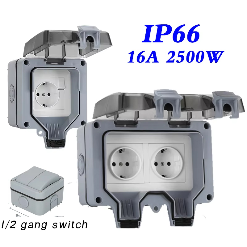 EU KR Outdoor Wall Waterproof  - Outdoor Power Inlet Box recension och pris