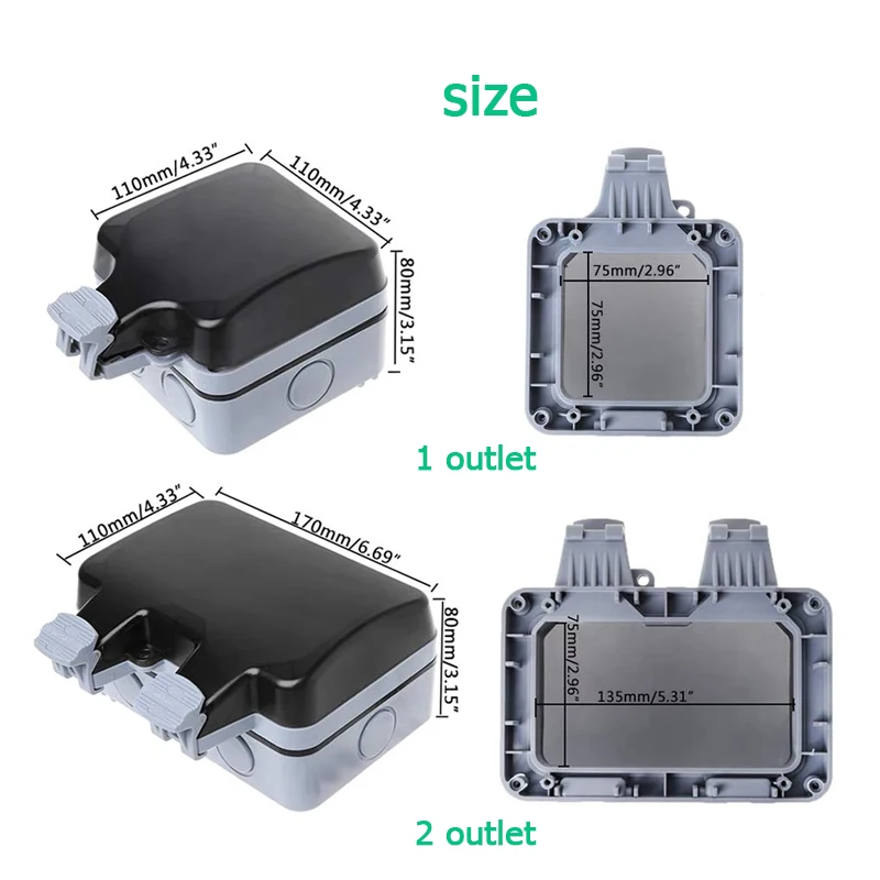 EU KR Outdoor Wall Waterproof  - Outdoor Power Inlet Box recension och pris