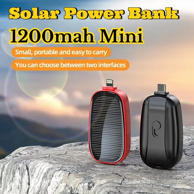 1200mAh Solar Mini Power Bank  - Outdoor Usb Power Outlet recension och pris