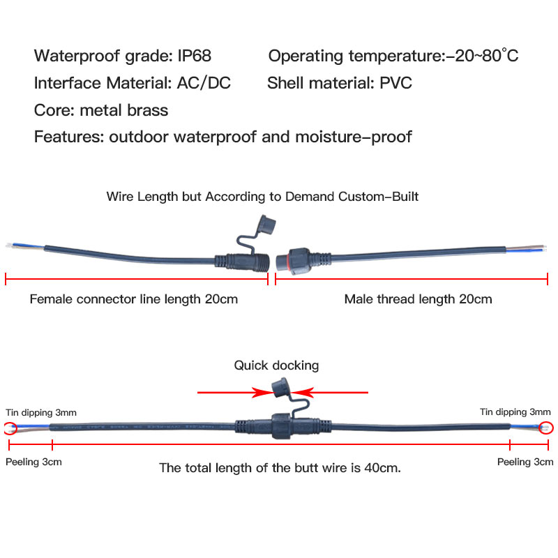 Male Female Extension Wire Con - Outdoor Power Extension Cord recension och pris