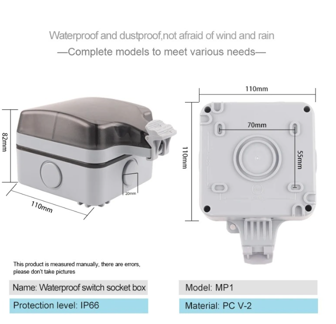 IP66 EU Standard German Style  - Outdoor Usb Power Outlet recension och pris