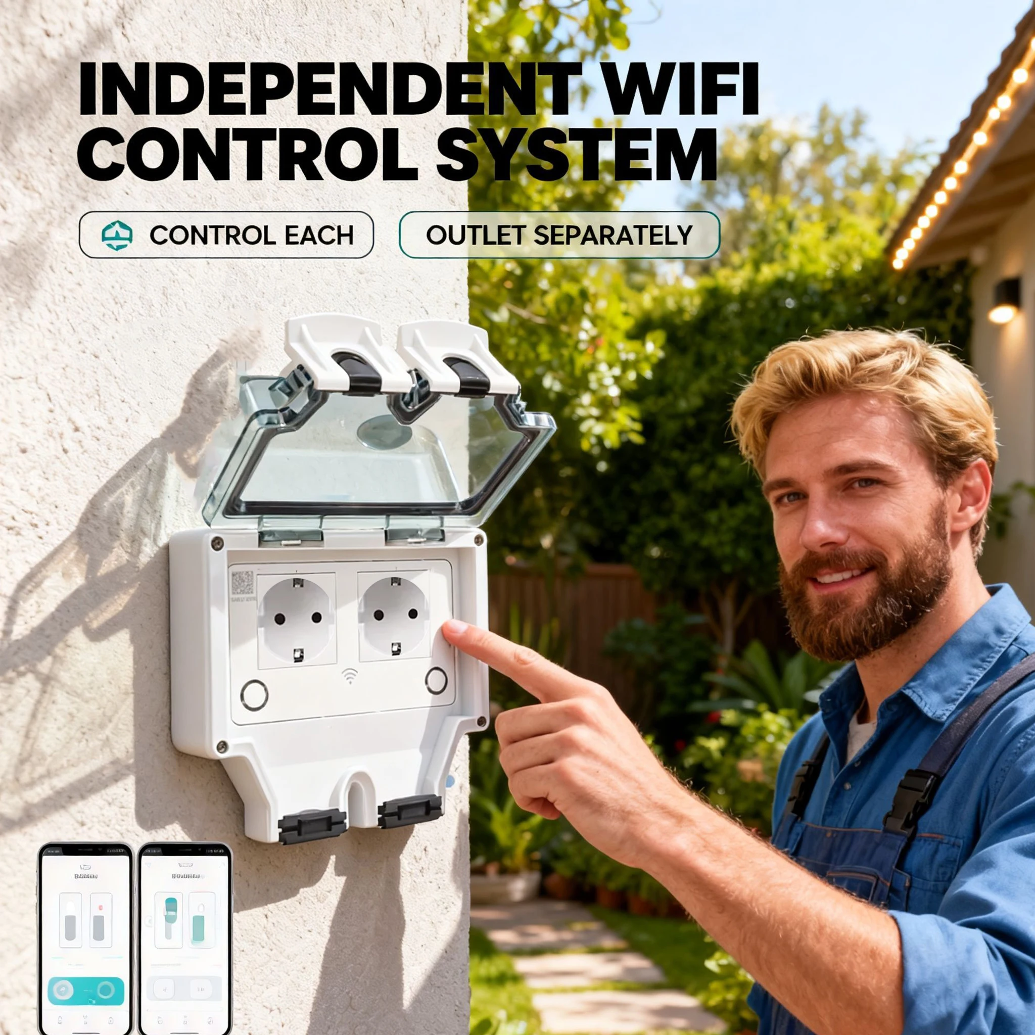 Tuya Waterproof Electrical Wal - Outdoor Power Inlet Box recension och pris