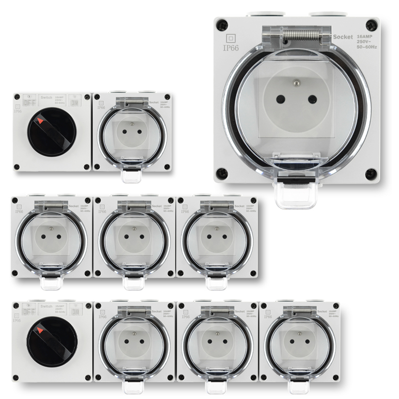 IP66 Waterproof Socket French  - Outdoor Power Inlet Box recension och pris