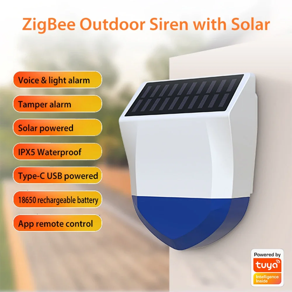 Tuya Smart Zigbee/Wifi Siren A - Outdoor Usb Power Outlet recension och pris